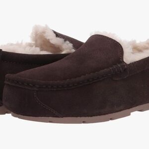 Men's Brown Suede Slippers
